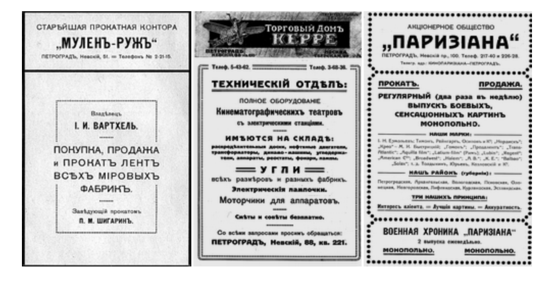 История до конца частновладельческого кино